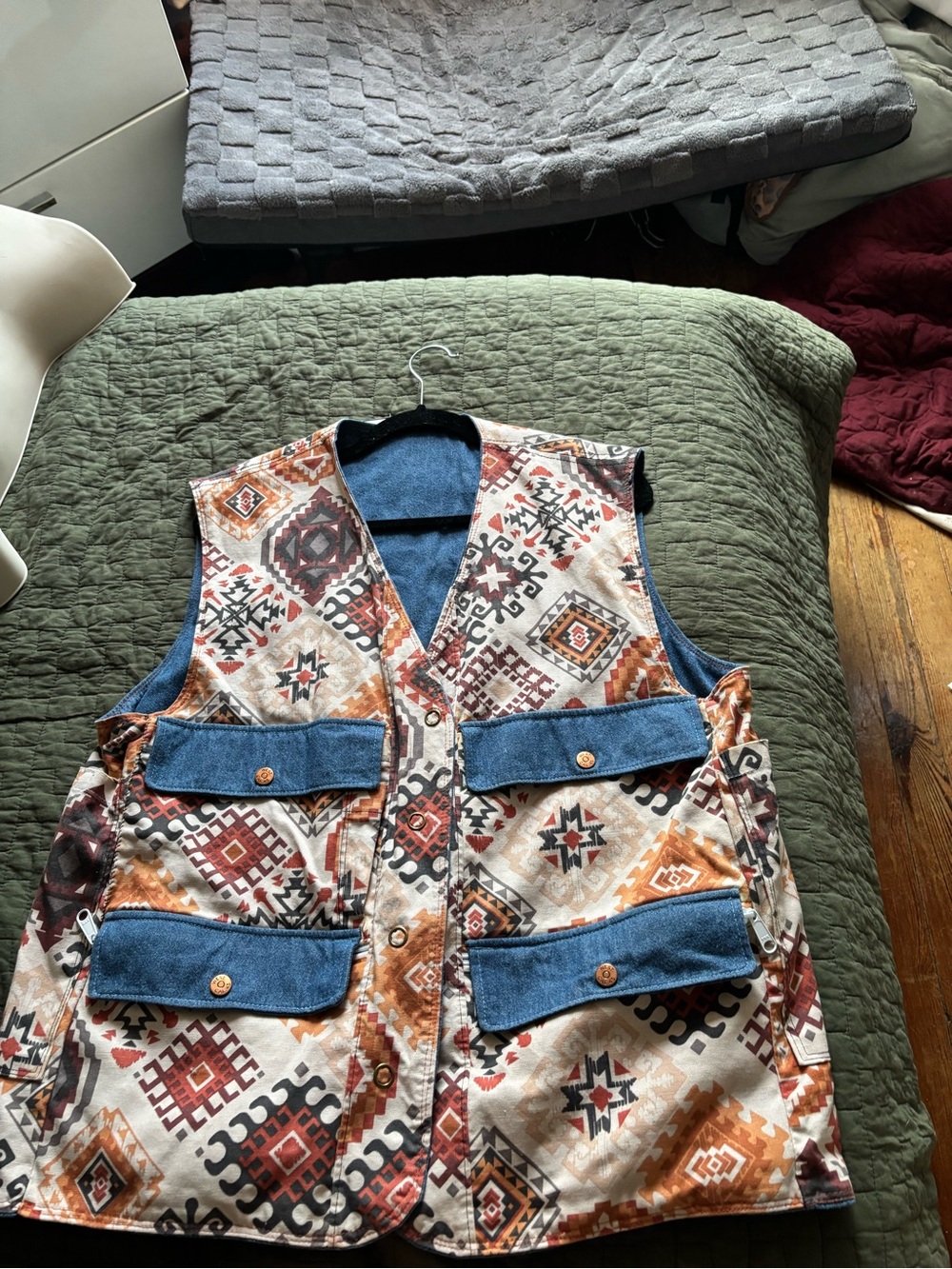 vintage West Cal .45 reversible western vest  70s/80s image 8